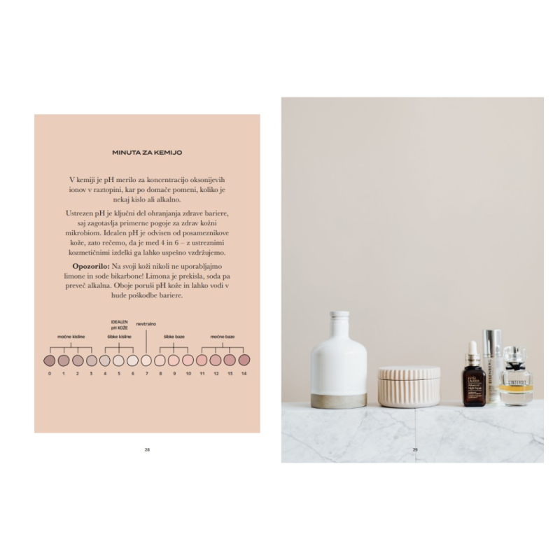 Knjiga Živjo, lepa koža: vodič za razumevanje sodobne kozmetike in nege kože 