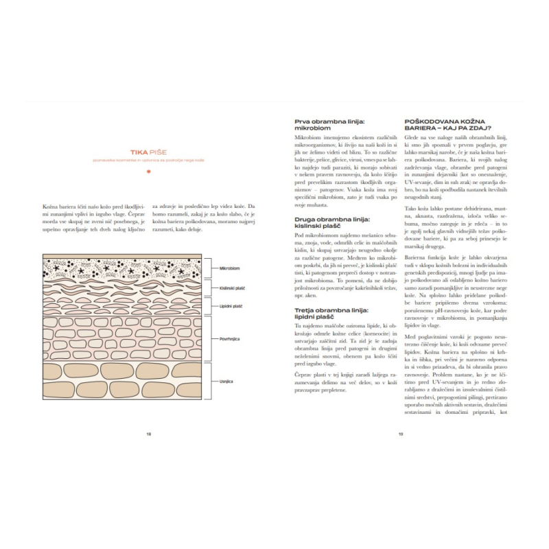 Knjiga Živjo, lepa koža: vodič za razumevanje sodobne kozmetike in nege kože 