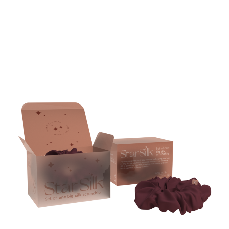 Svilena elastika za lase Burgundy Sky LARGE