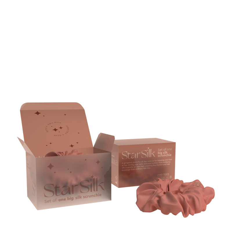 Svilena elastika za lase Daydream Pink LARGE