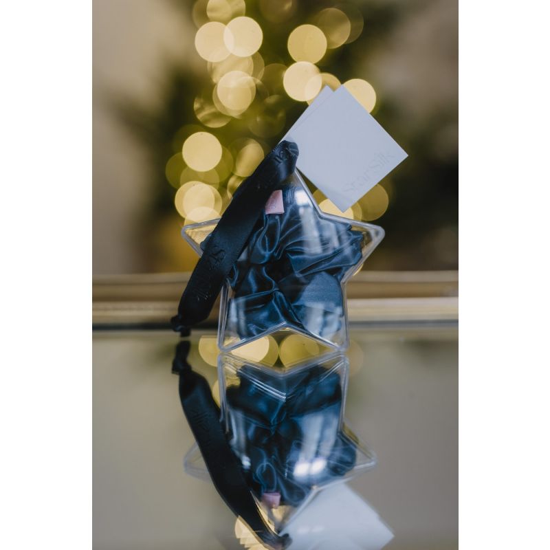 Svilena elastika za lase Midnight Blue All Star, LARGE