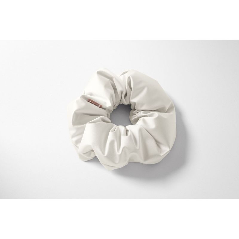 Svilena elastika za lase Twinkling White LARGE