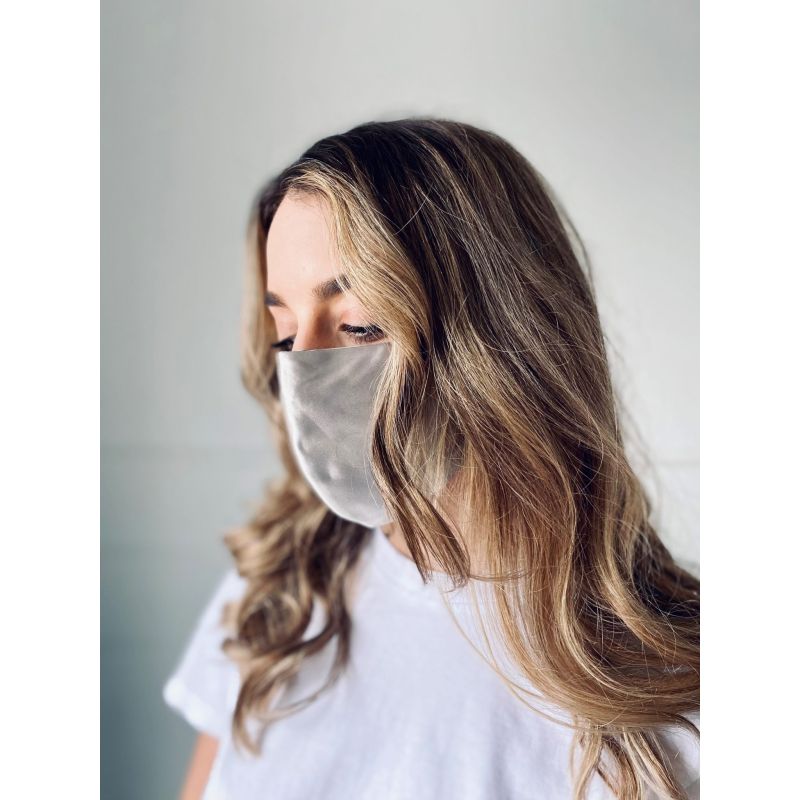Svilena maska za obraz Silver Stardust