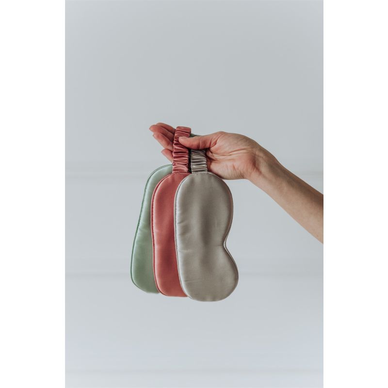 Svilena spalna maska Silver Stardust