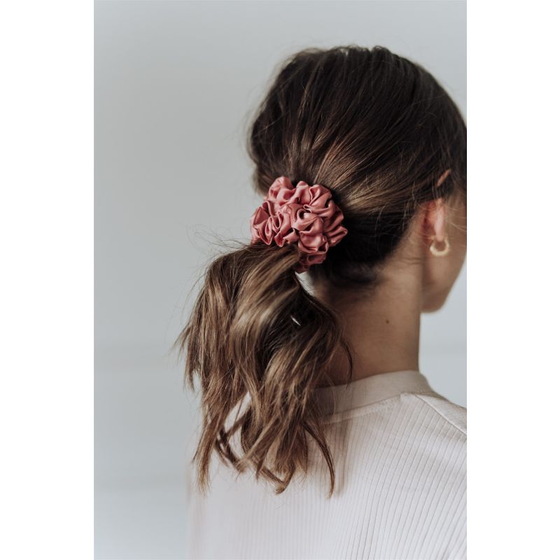 Svilena elastika za lase Daydream Pink LARGE