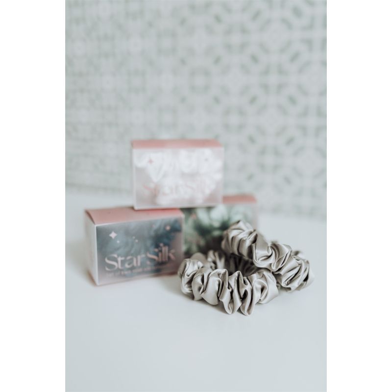 Svilena elastika za lase Silver Stardust LARGE