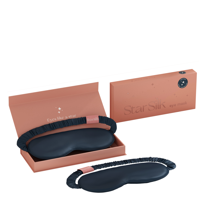 Svilena spalna maska Midnight Blue