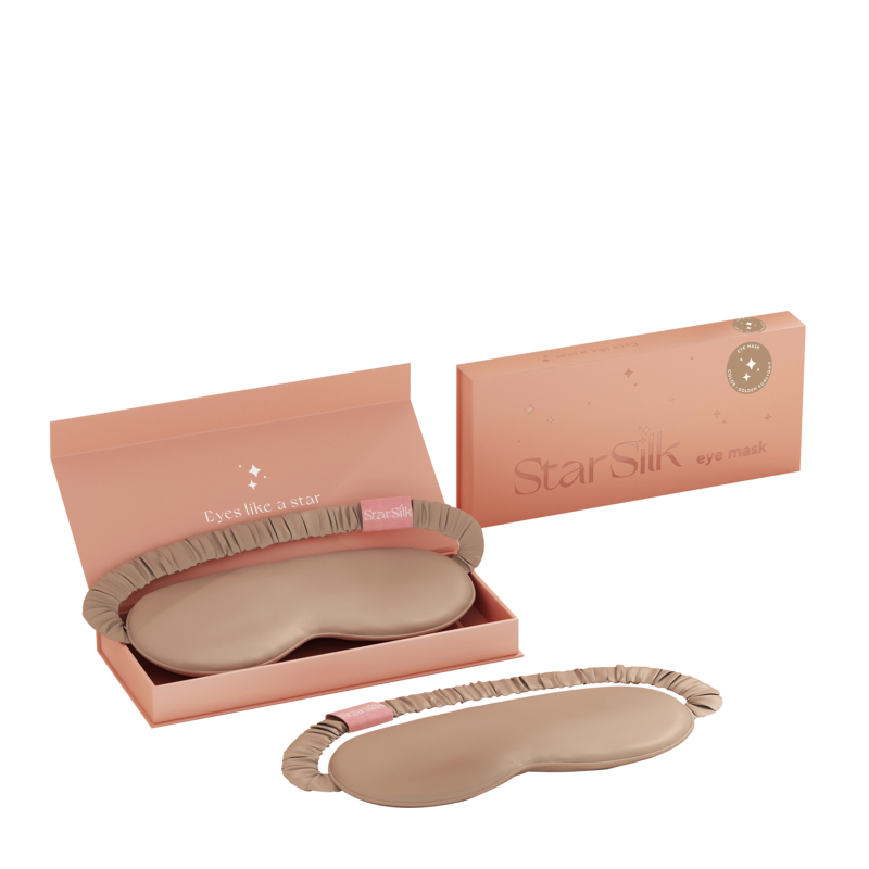 Svilena spalna maska Golden Sunlight