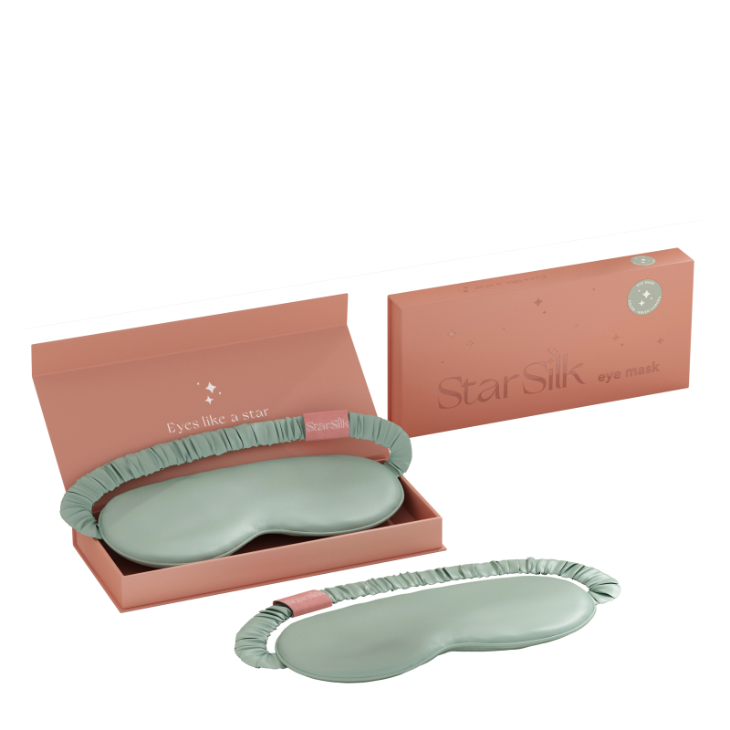 Svilena spalna maska Green Aurora