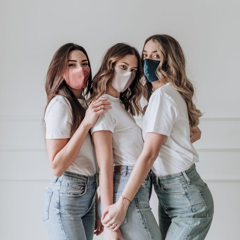 Svilena maska za obraz Twinkling White