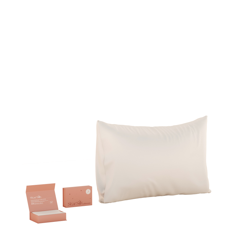 Svilena prevleka za blazino Twinkling White 60 x 80 cm