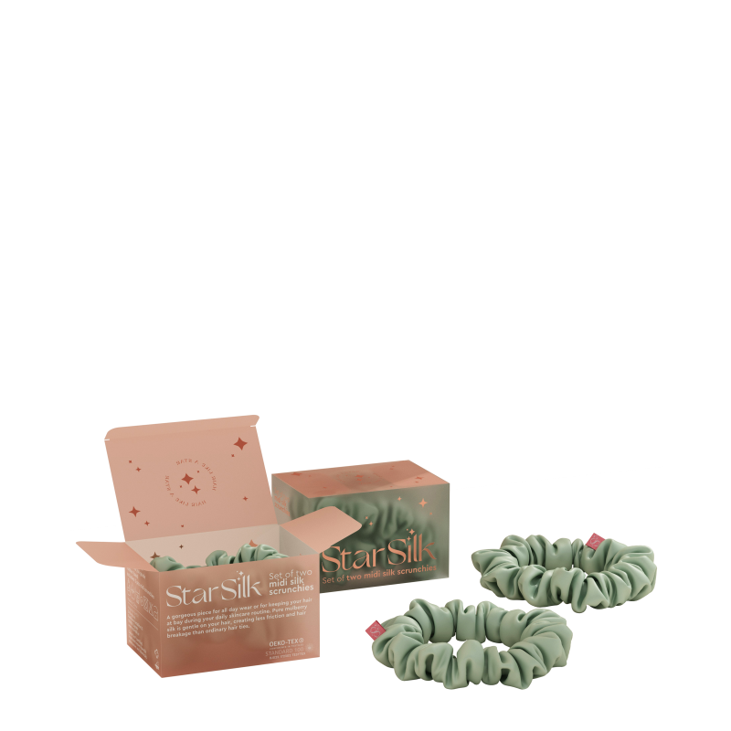 Svilena elastika za lase Green Aurora MIDI