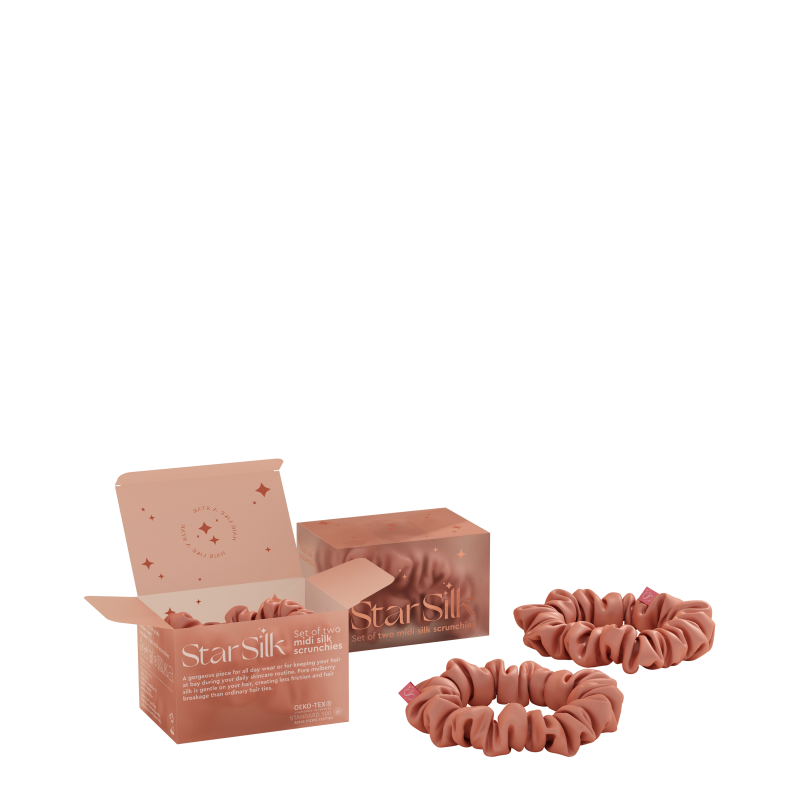 Svilena elastika za lase Daydream Pink MIDI