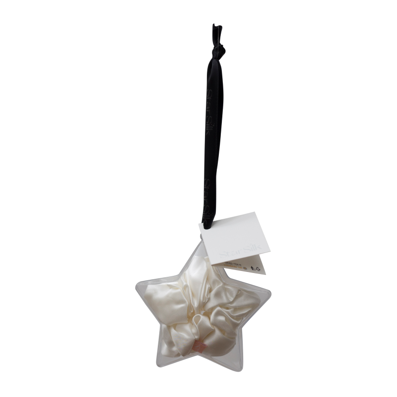 Svilena elastika za lase Twinkling White All Stars, LARGE