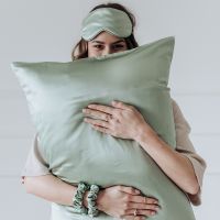 Svilena prevleka za blazino Green Aurora 50 x 70 cm