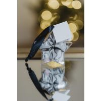 Svilena elastika za lase Silver Stardust All Stars, LARGE