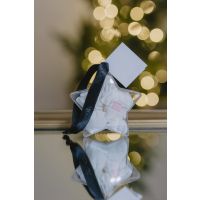 Svilena elastika za lase Twinkling White All Stars, LARGE