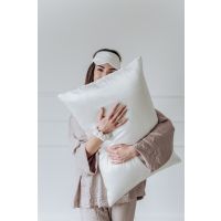 Svilena prevleka za blazino Twinkling White 60 x 80 cm