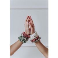 Svilena elastika za lase Twinkling White MIDI