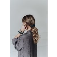 Svilena elastika za lase Midnight Blue LARGE