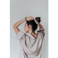 Svilena elastika za lase Silver Stardust LARGE