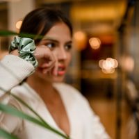 Svilena elastika za lase Green Aurora All Star, LARGE