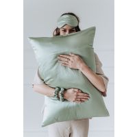 Svilena spalna maska Green Aurora