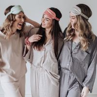 Svilena spalna maska Daydream Pink